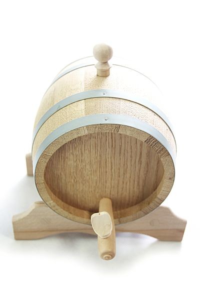 Holzfass mit Ständer ❀ 1 Liter ❀ Eichenholz Fass ❀ natur ❀ trocken ❀ versiegelt