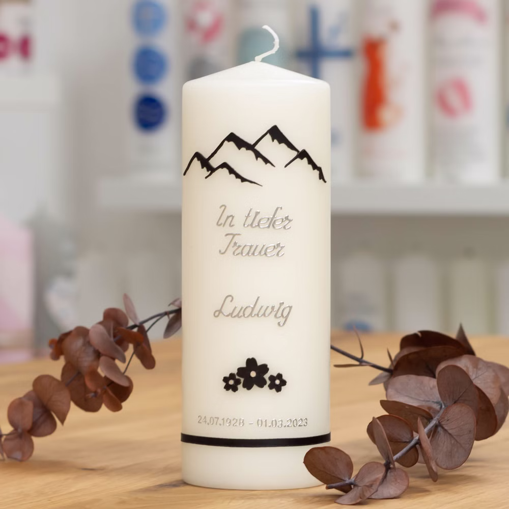 Gedenk- und Trauerkerzen