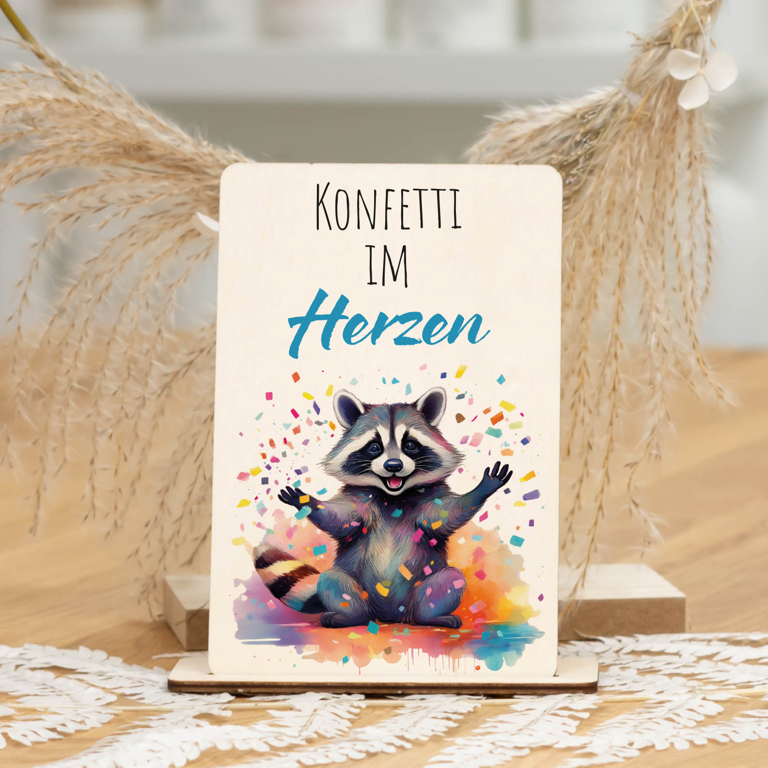 Origami Postkarte Aus Zedernholz - Faltbare Holzpostkarte Mit Schmetterlings-Motiv