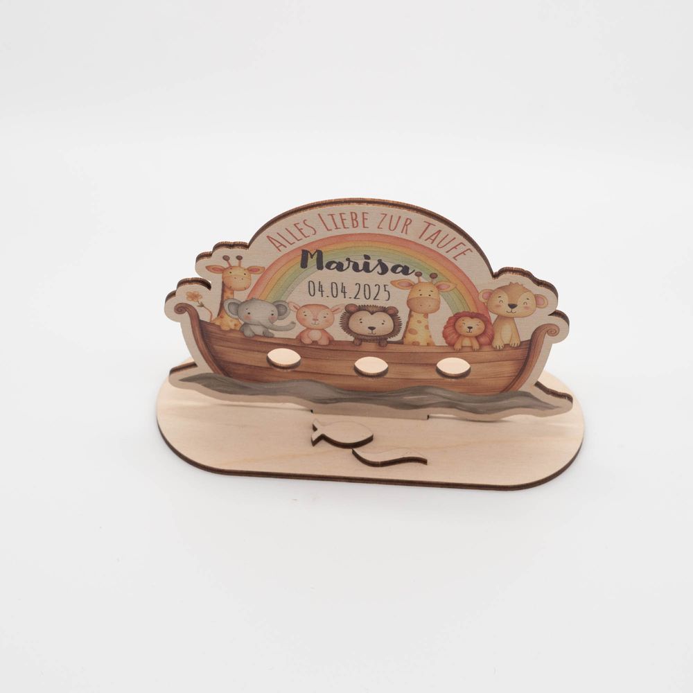 Taufgeschenk Segelboot Aus Holz - Kreatives Geldgeschenk Für Jungen & Mädchen