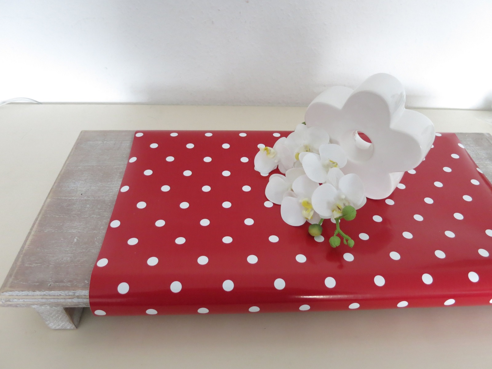 Klebefolie Möbelfolie Rot Punkte Dots 45 cm x 200 cm Dekorfolie selbstklebend