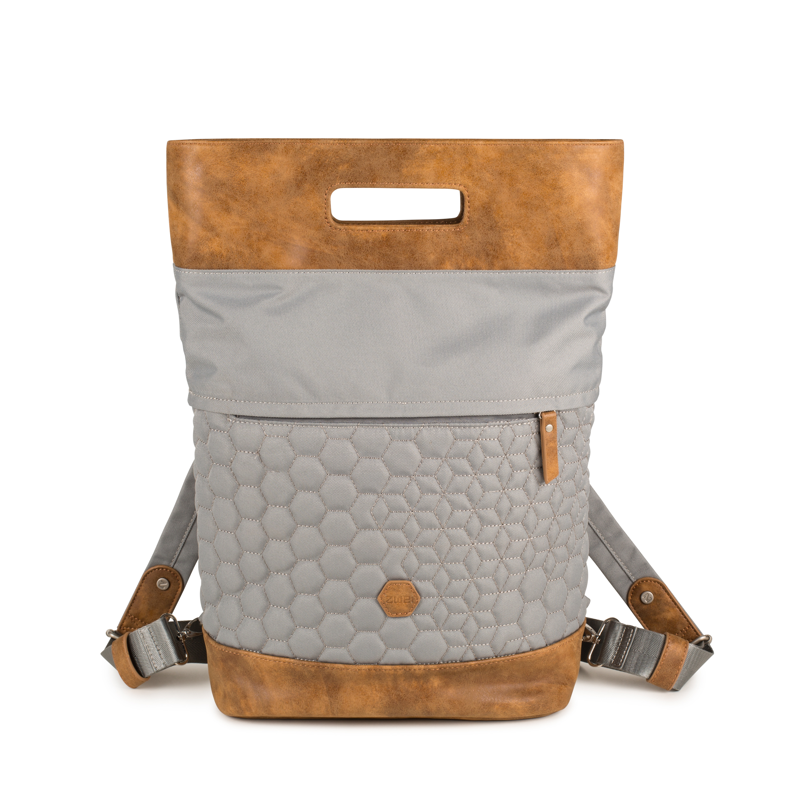 ZWEI Taschen Rucksack FERDI FE16 z Damen Tasche mit ZWEI Taschen Rucksack FERDI FE16 z Damen Tasche mit