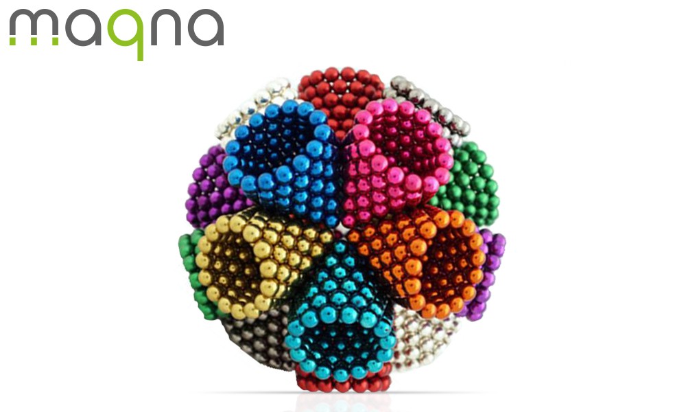 Set mit 216 Kugeln zum Würfel geformt 5mm Kugelmagnetln Grün