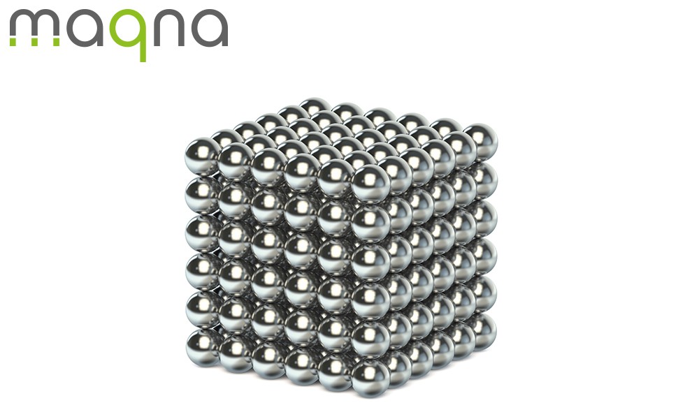 Set mit 216 Kugeln zum Würfel geformt 5mm Kugelmagnetln Grün