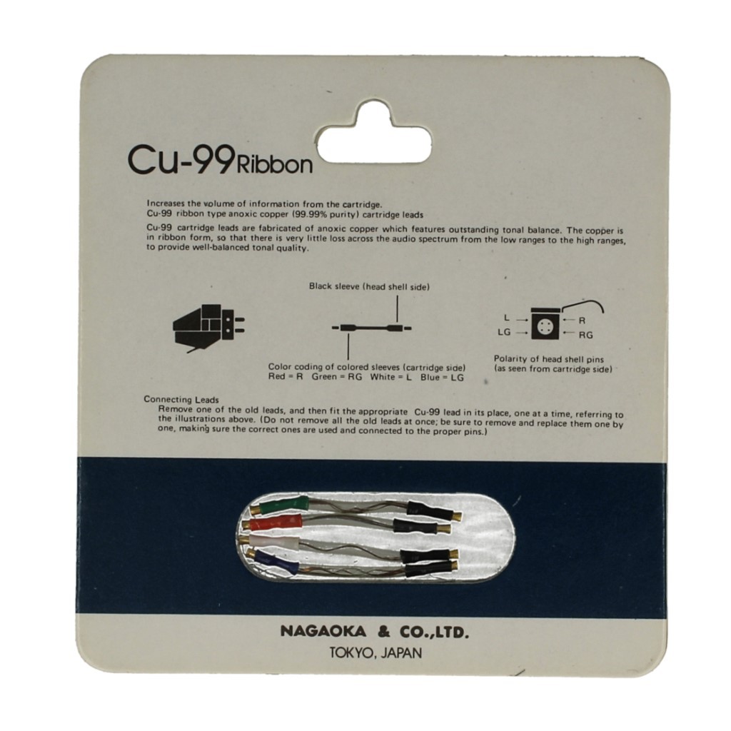 Nagaoka Cu-99 Ribbon Headshell Kabel Set