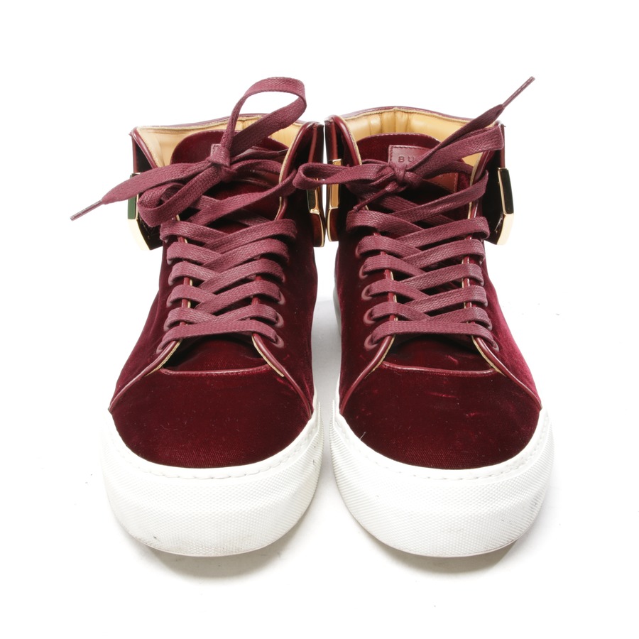 Buscemi Sneaker Gr. D 44 Rot Damen Schuhe High Top Samt Herren Sneaker Buscemi Sneakers mit goldfarbenen Details