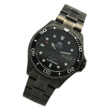 ORIENT Sapphire MOD Ray II Scuba Deep Diver Automatic Watch Gun color FAA02003B9