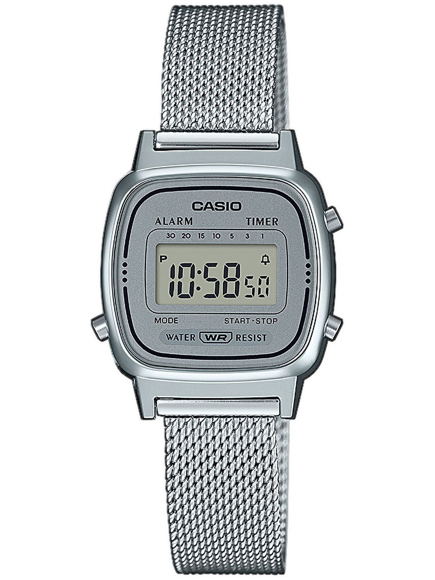 Casio LA670WEM-7EF VINTAGE MINI Uhr Damenuhr Edelstahl Datum Silber