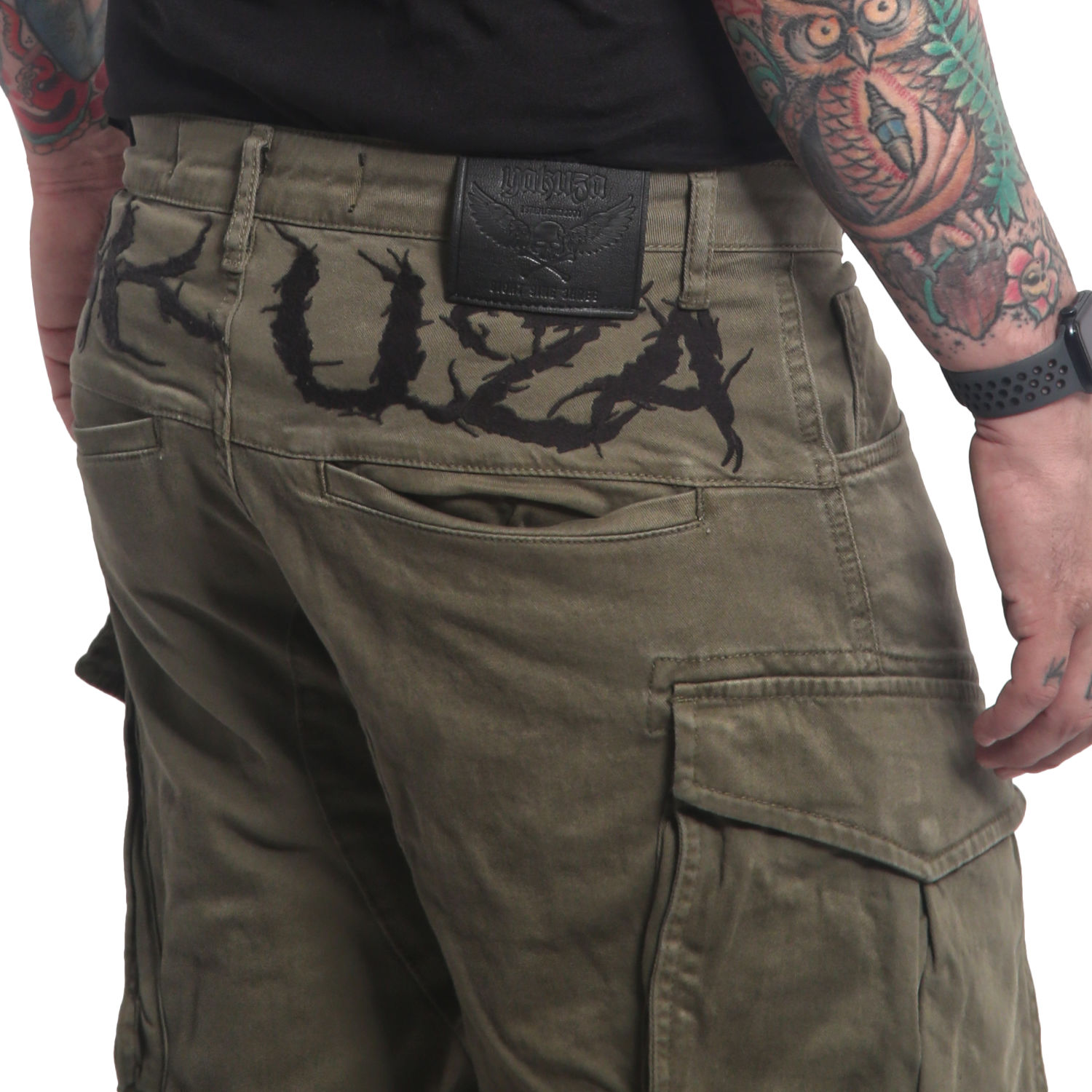 Yakuza pánské cargo šortky Shards Cargo Shorts burned/olive