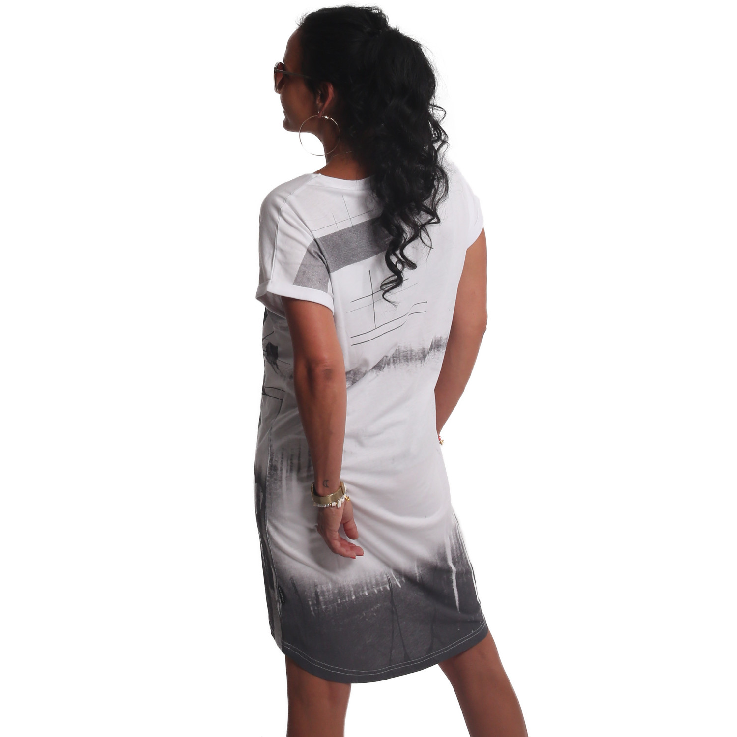 Yakuza dámské šaty Diffuse Urban T-Shirt Dress