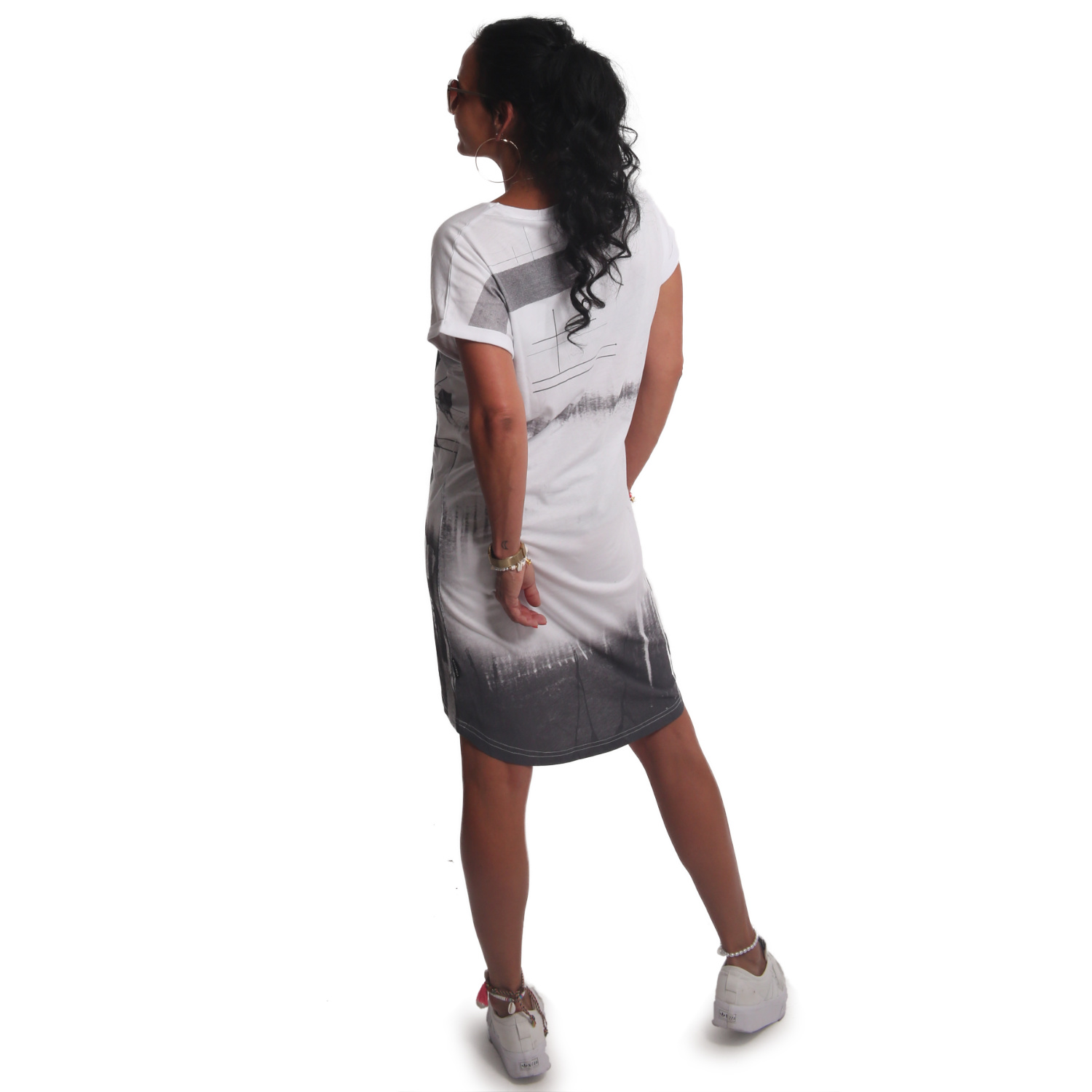 Yakuza dámské šaty Diffuse Urban T-Shirt Dress