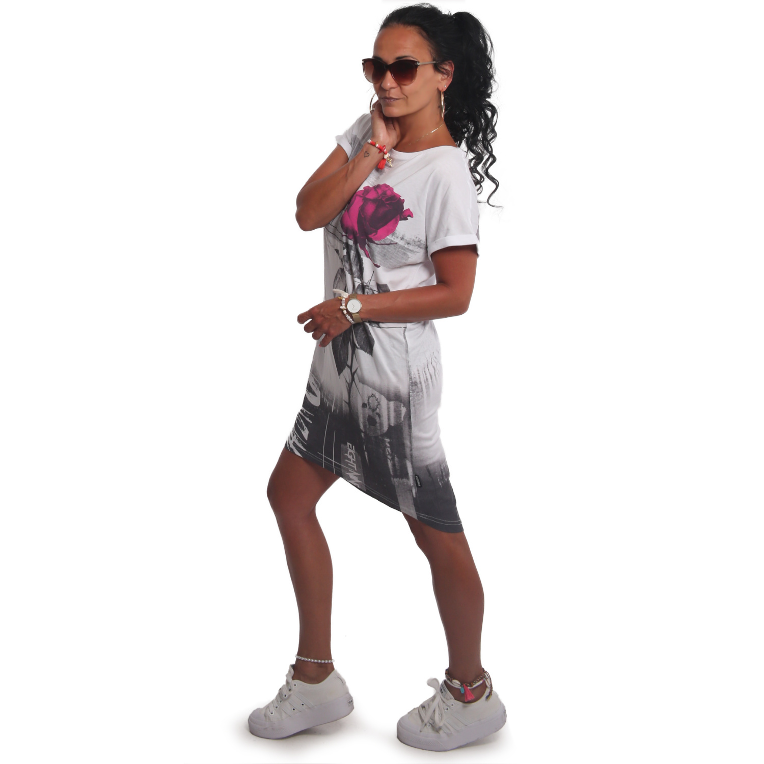 Yakuza dámské šaty Diffuse Urban T-Shirt Dress