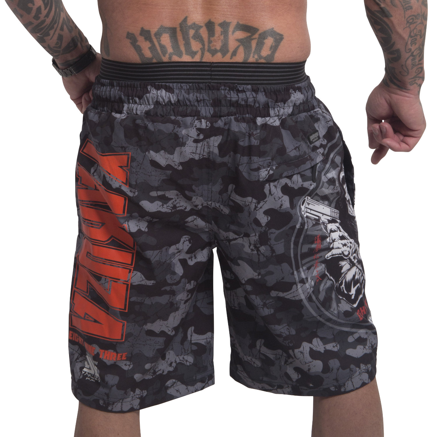 Yakuza pánské plavkové šortky Trouble Board Shorts camouflage/grey S
