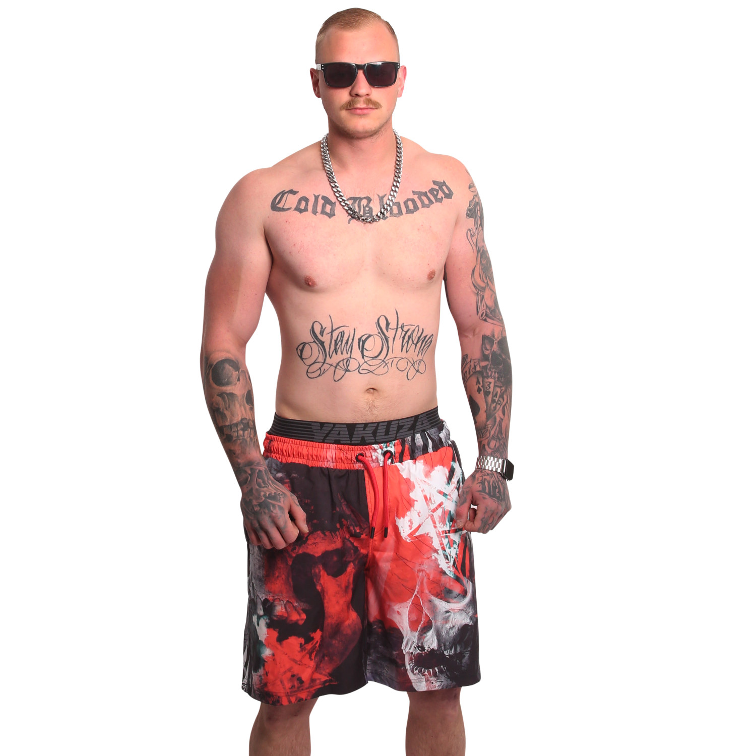 Yakuza pánské plavkové šortky Ghost Allover Board Shorts