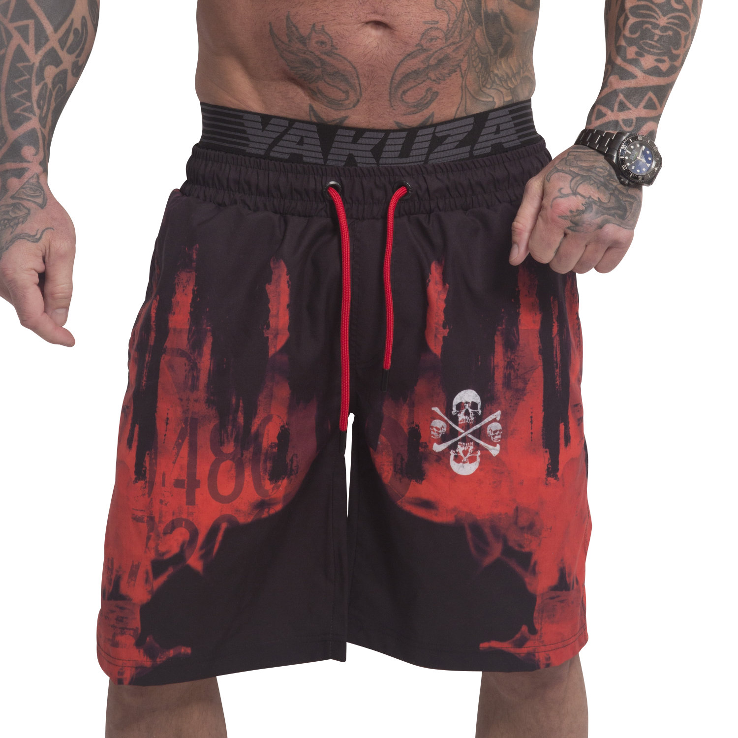 Yakuza pánské plavkové šortky Burning Allover Board Shorts