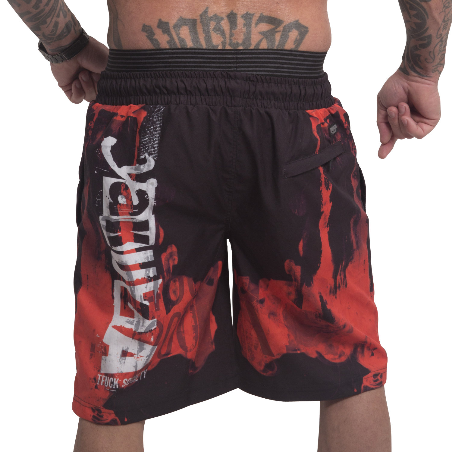Yakuza pánské plavkové šortky Burning Allover Board Shorts colorful S