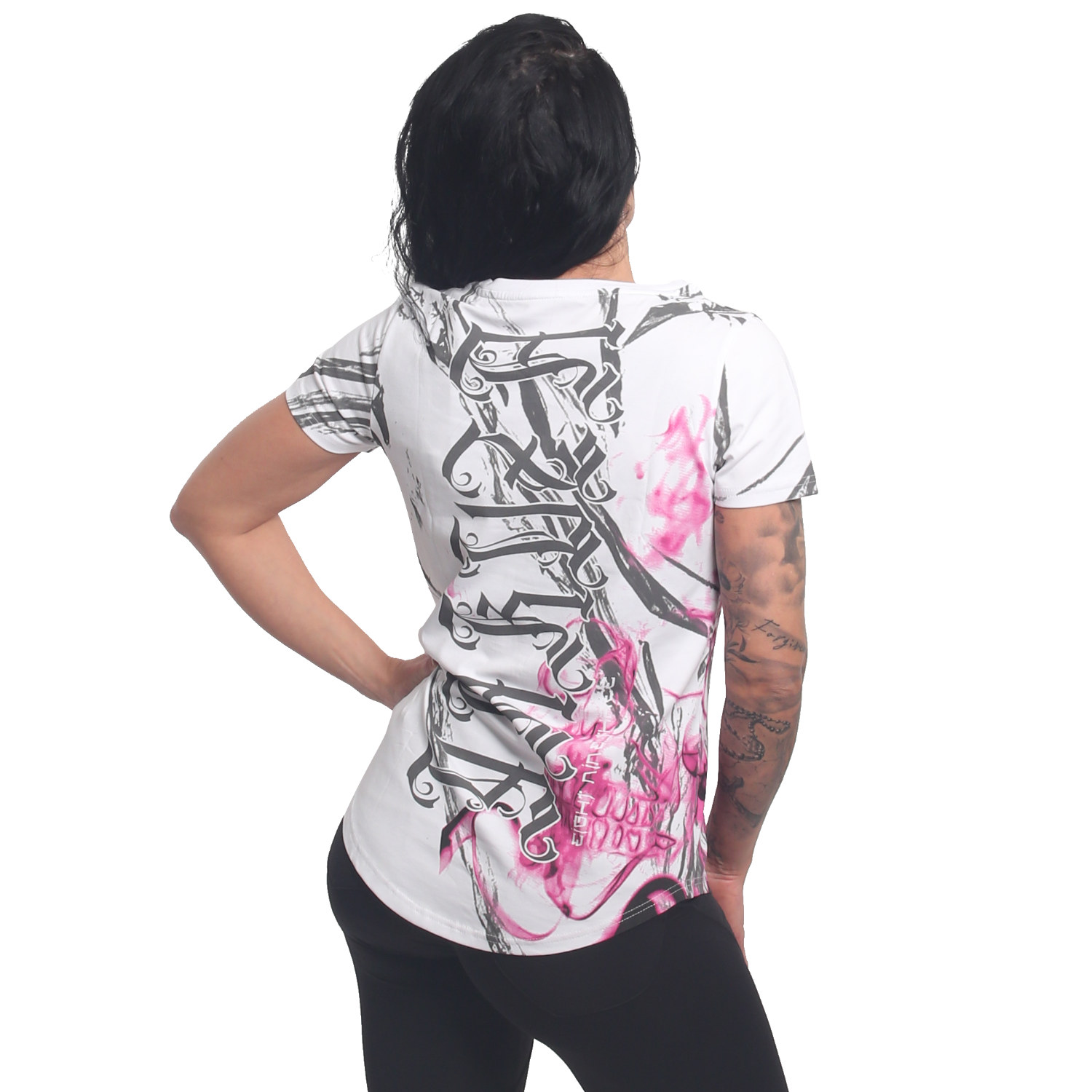 Yakuza dámské tílko Dark Skull Curved V Neck T-Shirt