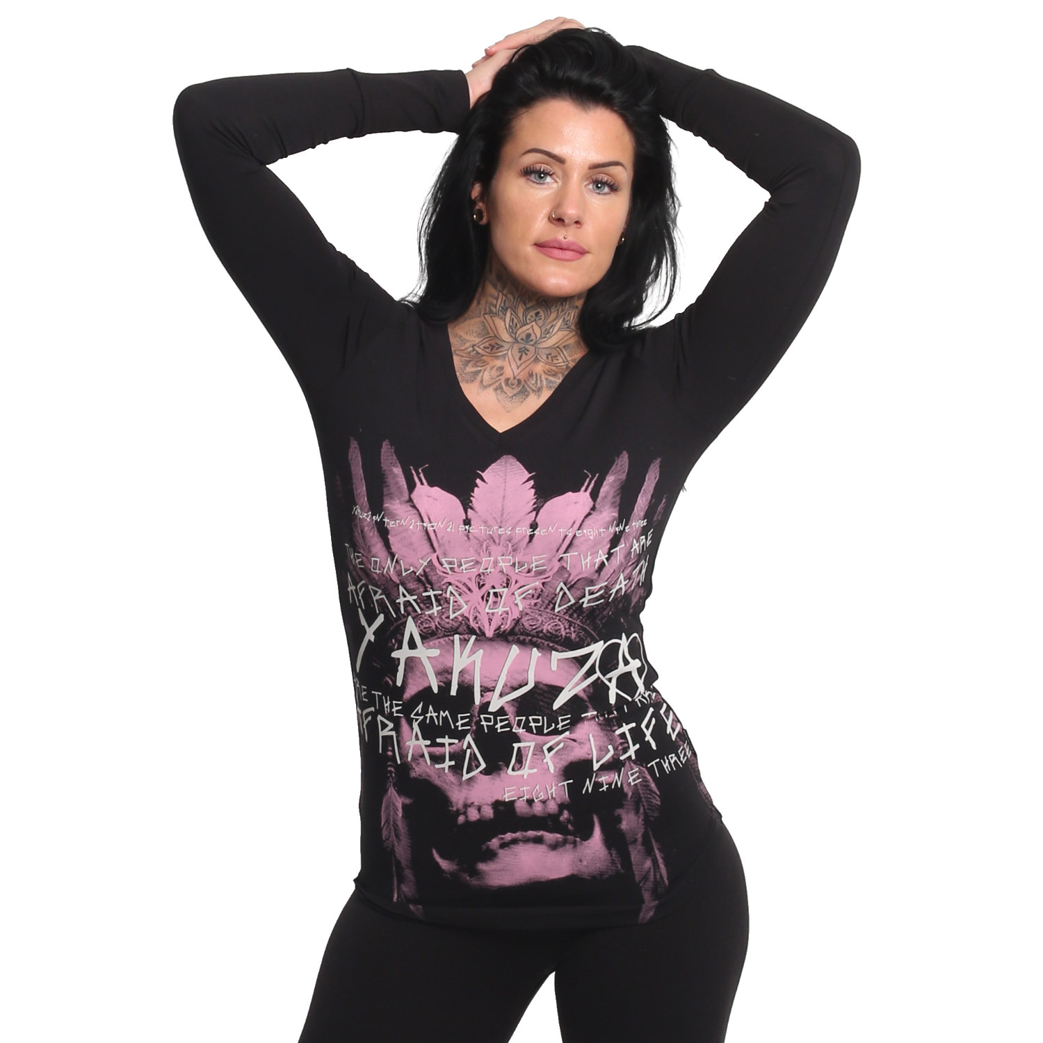 Yakuza dámské tričko s dlouhým rukávem Afraid Slim Longsleeve T-Shirt