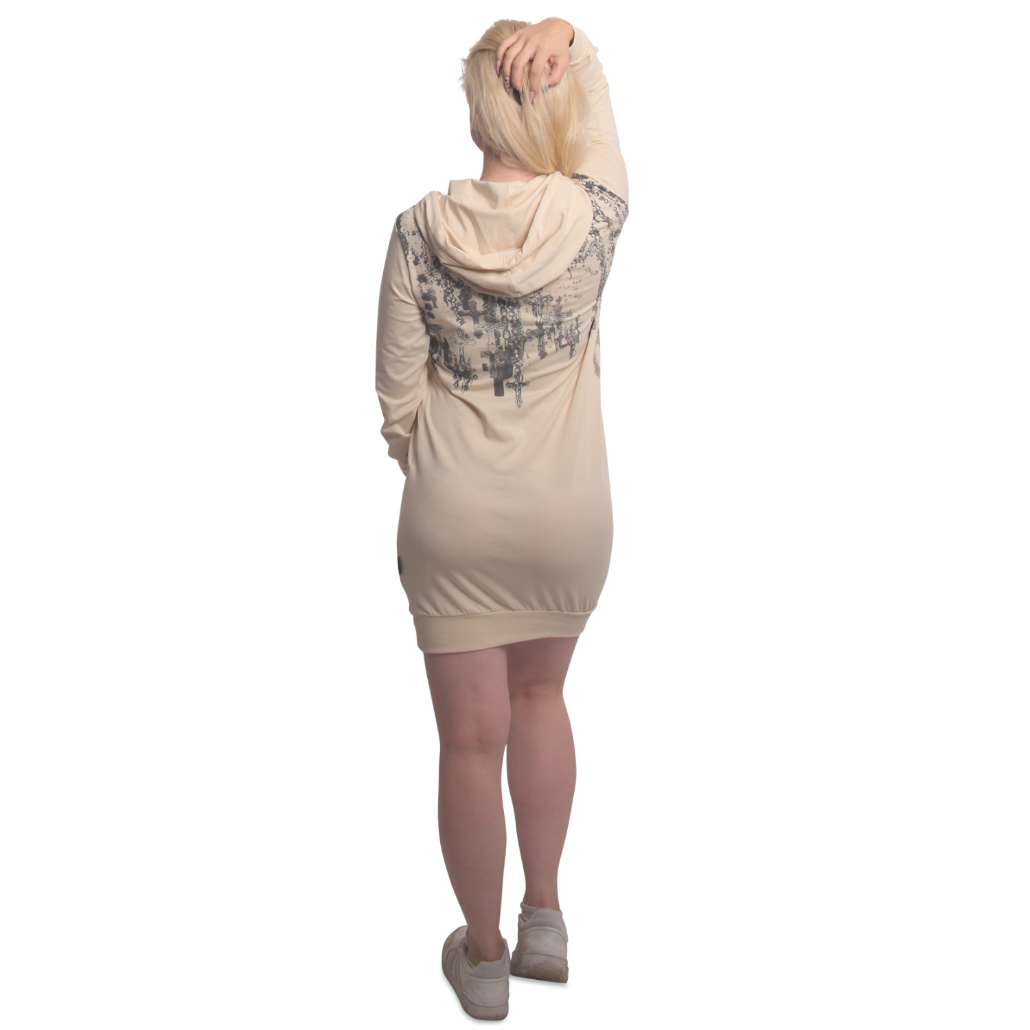 Yakuza dámské šaty Rood Lite Hoodie Dress whitecap/gray L