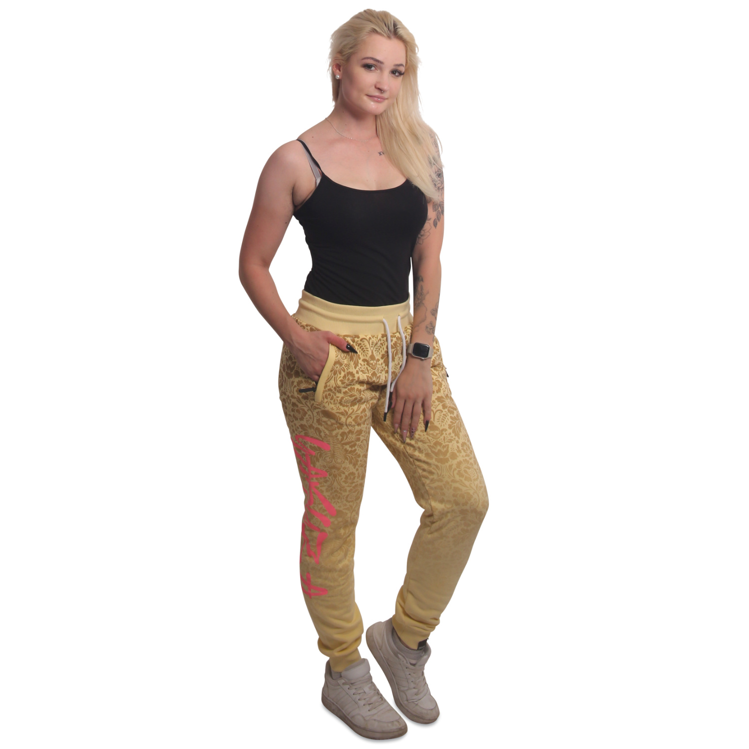 Yakuza dámské tepláky Ornamental Urban Joggers pale/bananas 2XL