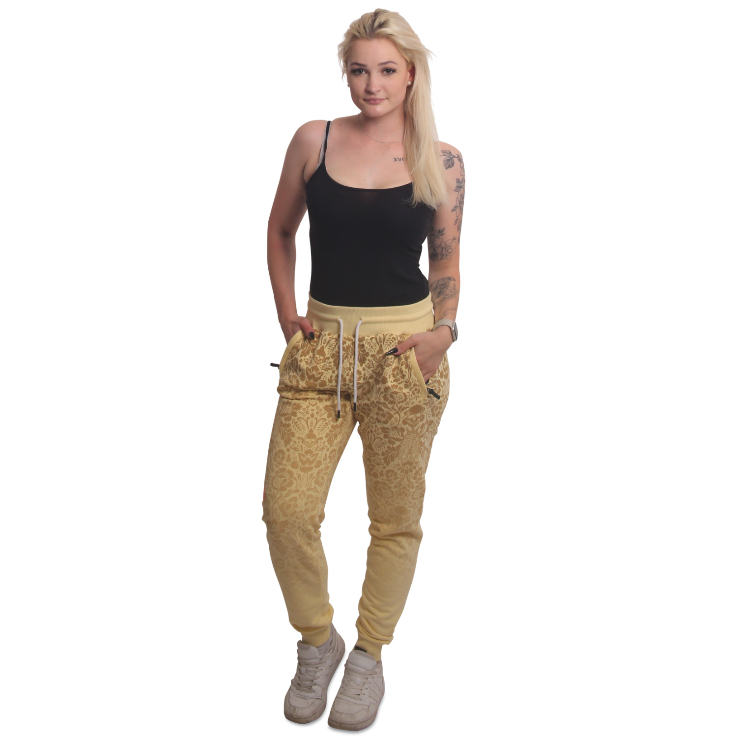 Yakuza dámské tepláky Ornamental Urban Joggers pale/bananas 2XL