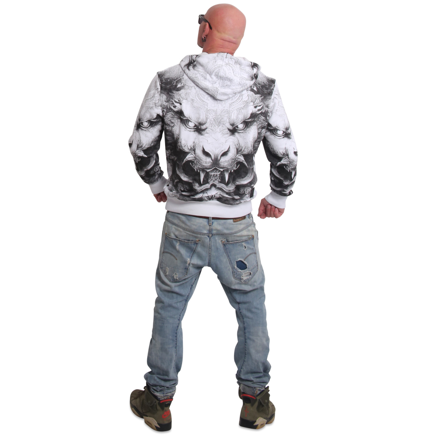 Yakuza pánská mikina s kapucí Durga Allover Hoodie
