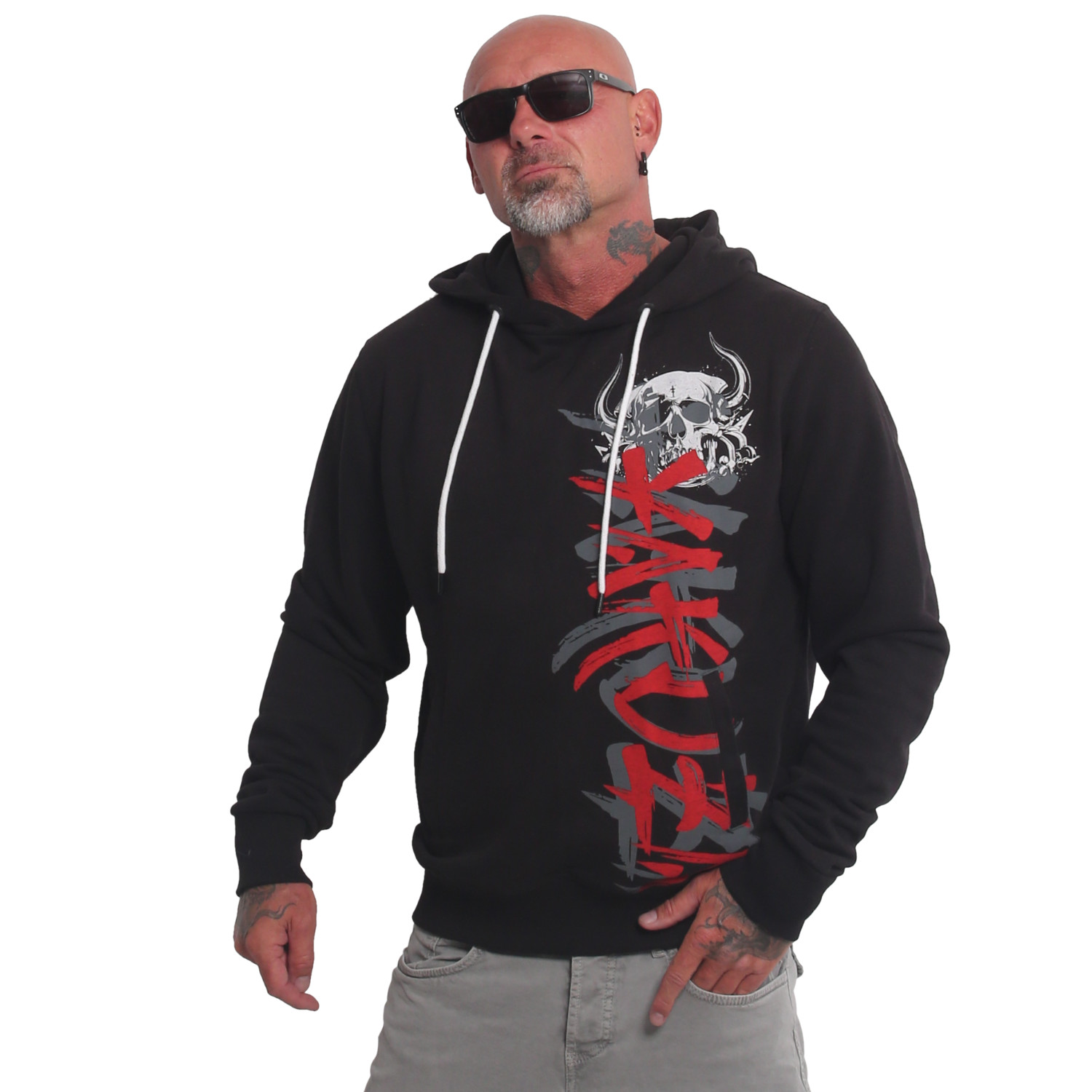 Yakuza pánská mikina s kapucí Horned FU Hoodie B-stock