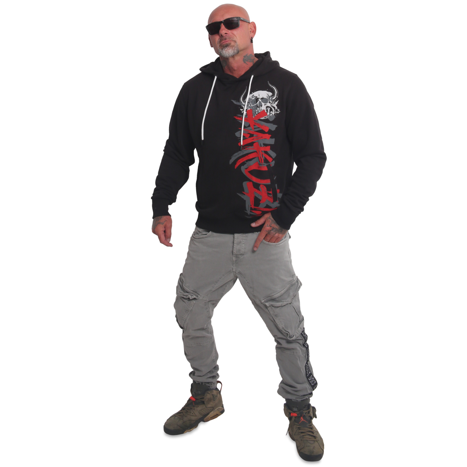 Yakuza pánská mikina s kapucí Horned FU Hoodie B-stock