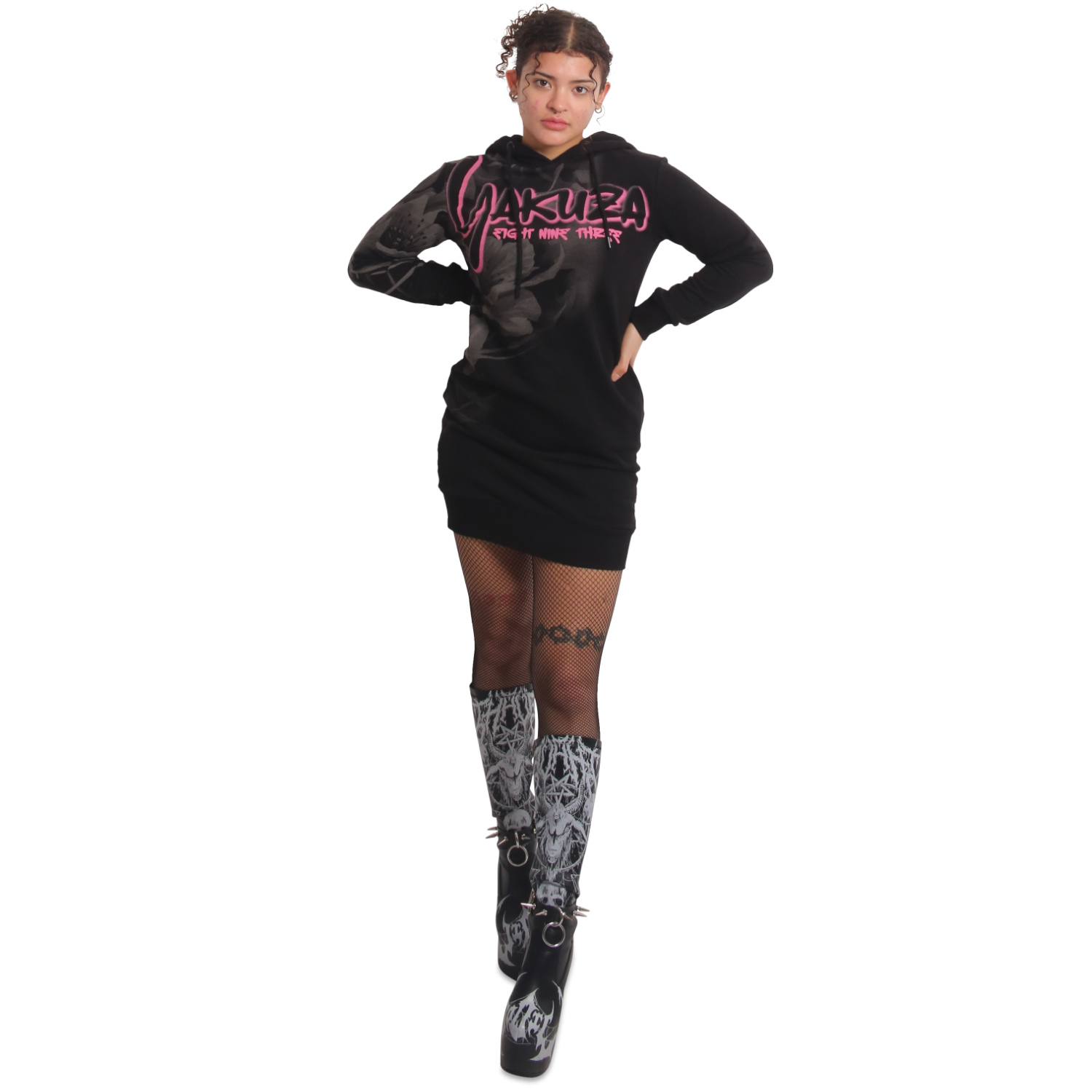 Yakuza dámské šaty Night Flower Sweat Dress