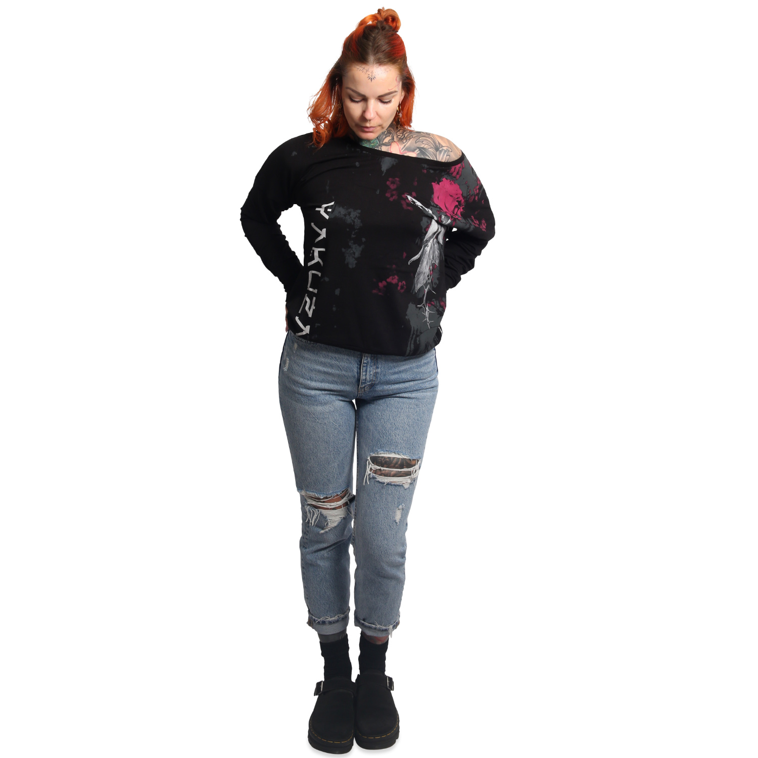 Yakuza dámské tričko s dlouhým rukávem Rose Scratch Urban Longsleeve T-Shirt