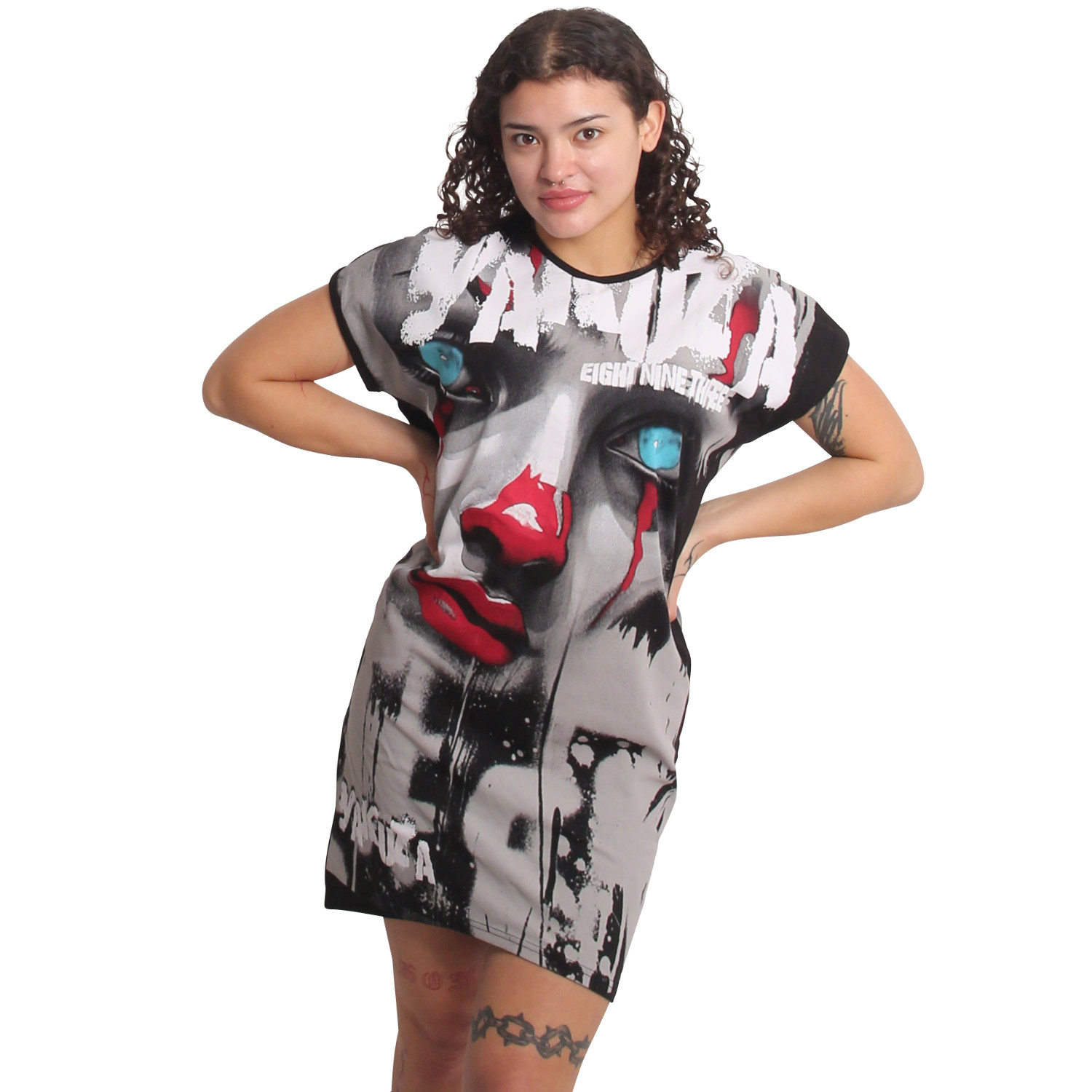 Yakuza dámské šaty Red Nose Urban T-Shirt Dress