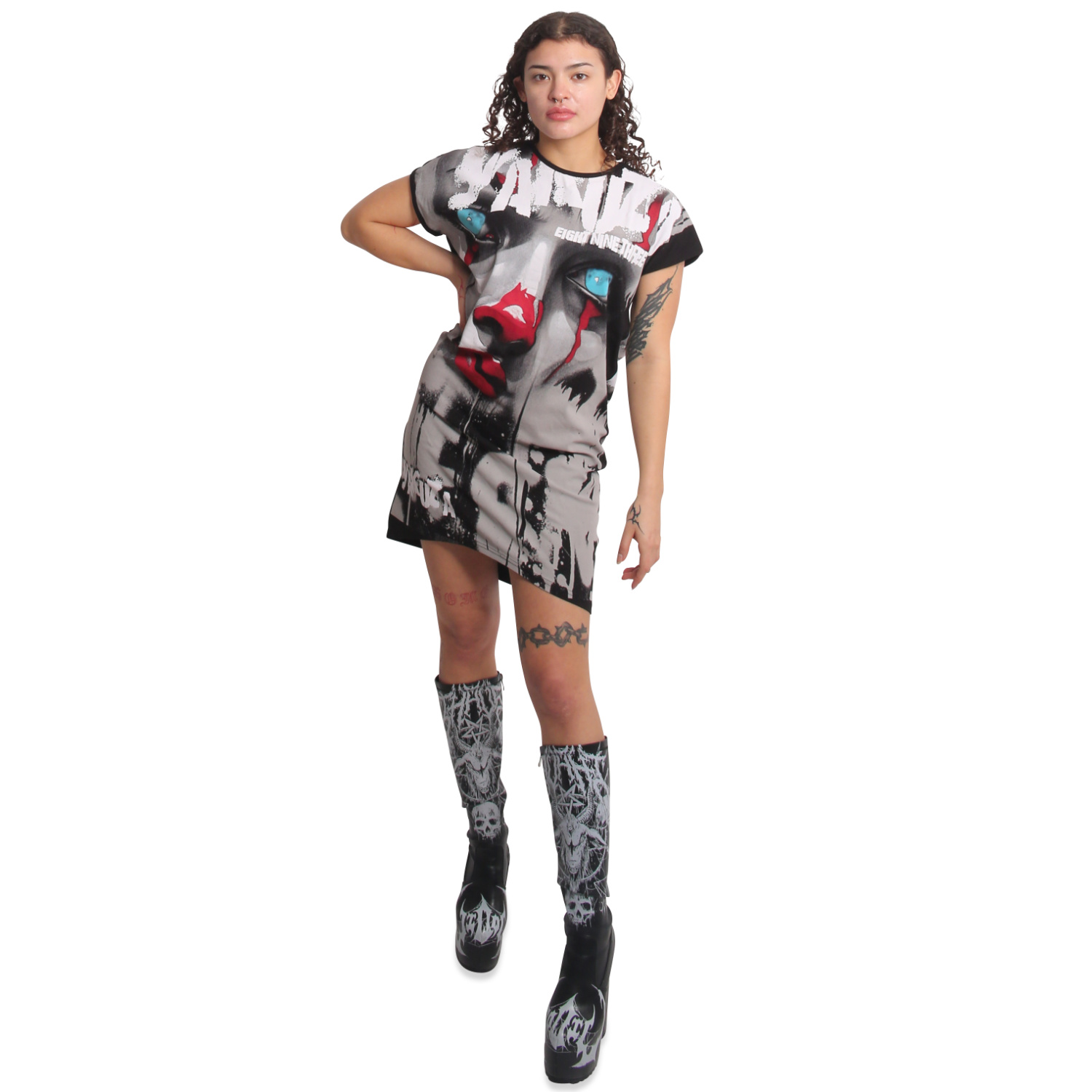 Yakuza dámské šaty Red Nose Urban T-Shirt Dress black M