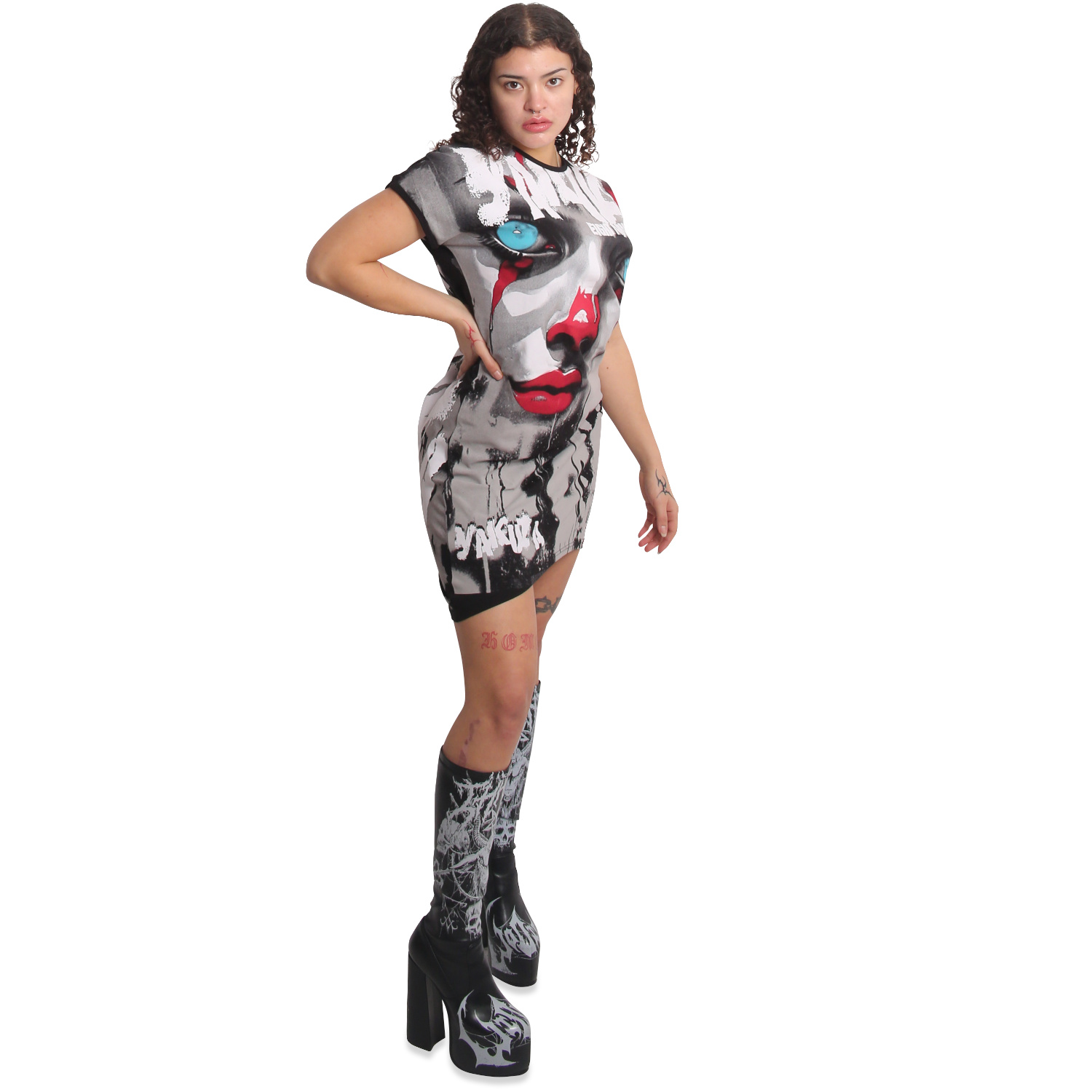 Yakuza dámské šaty Red Nose Urban T-Shirt Dress black M