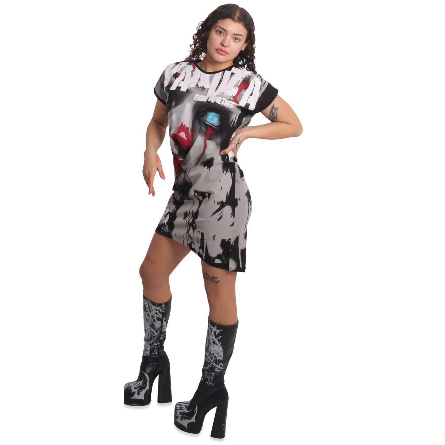 Yakuza dámské šaty Red Nose Urban T-Shirt Dress black M