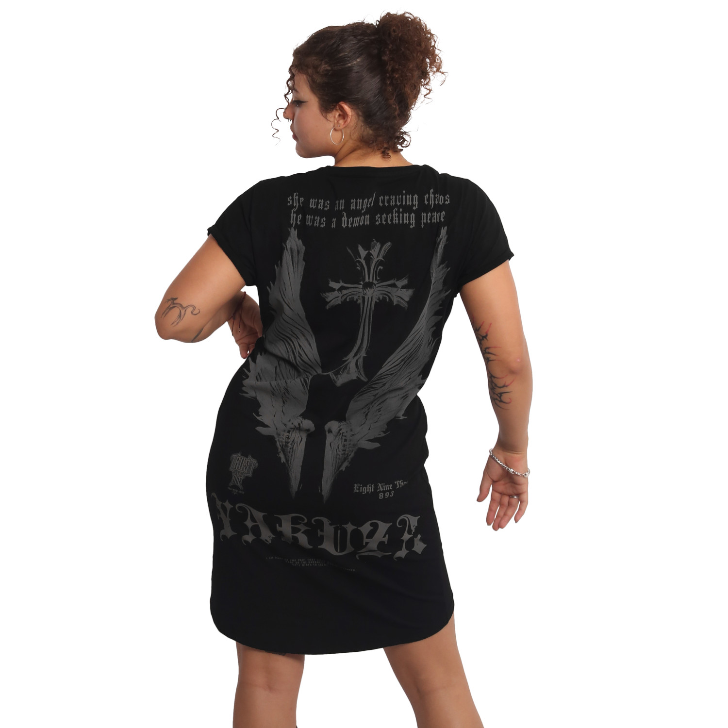 Yakuza dámské šaty Wings V02 Urban T-Shirt Dress