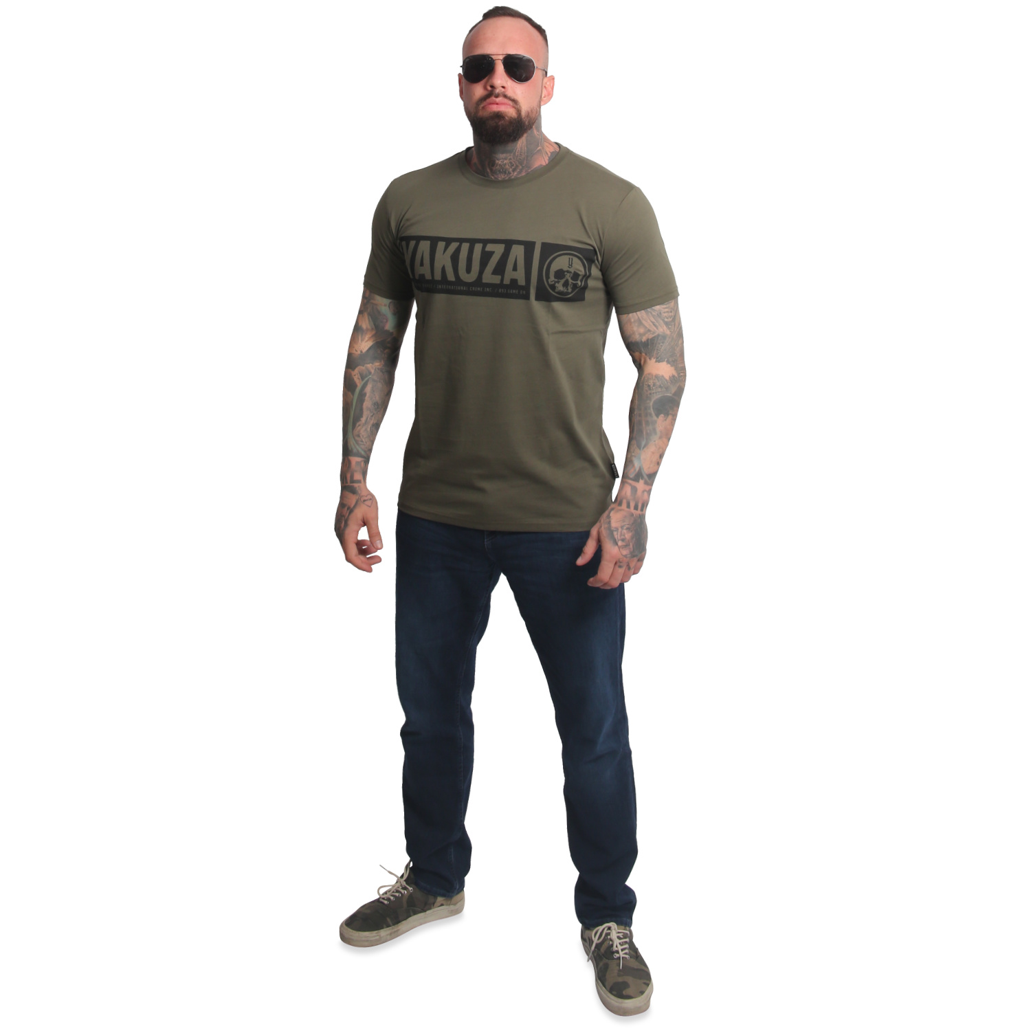 Yakuza pánské tričko Bleak Regular Basic T-Shirt grape/leaf M