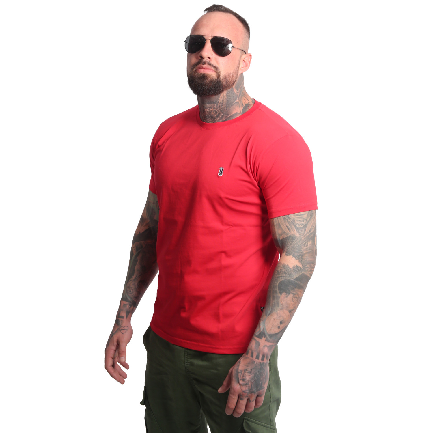 Yakuza pánské tričko Plain Regular Basic T-Shirt ribbon/red 2XL