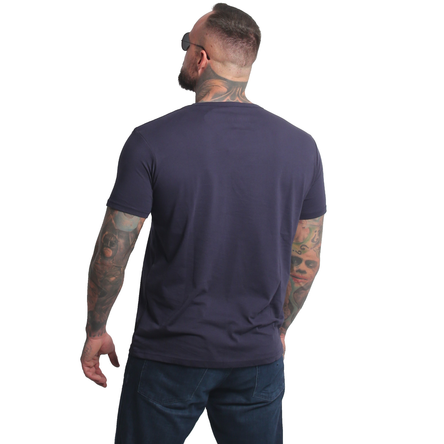 Yakuza pánské tričko Bare Regular Basic V-Neck T-Shirt parisian/night L