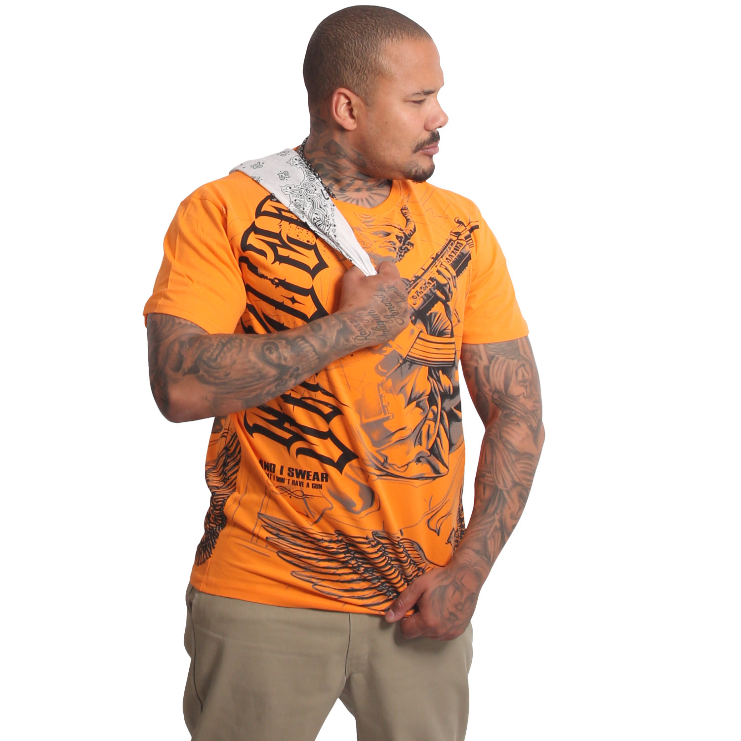 Yakuza pánské tričko Swear Regular T-Shirt orange/popsicle M