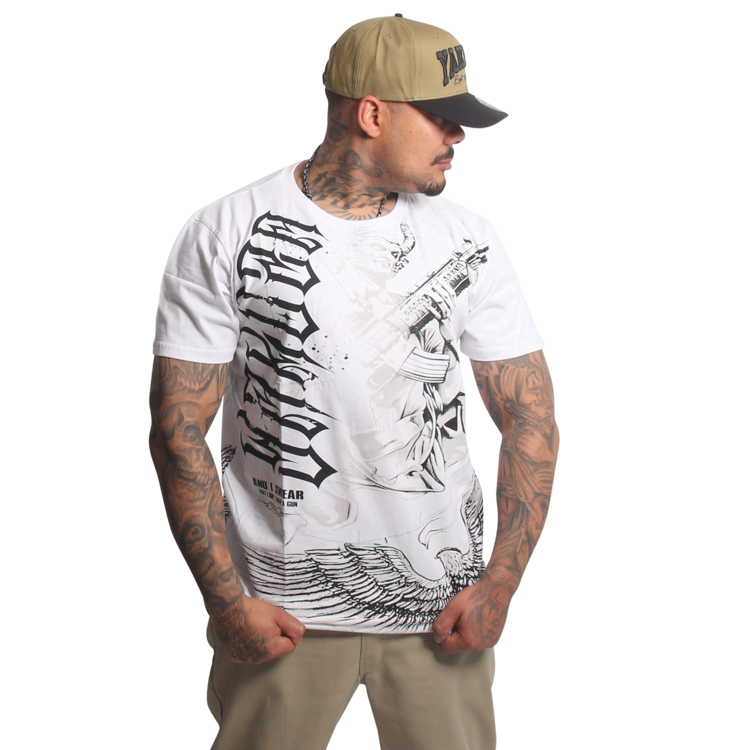Yakuza pánské tričko Swear Regular T-Shirt white 5XL
