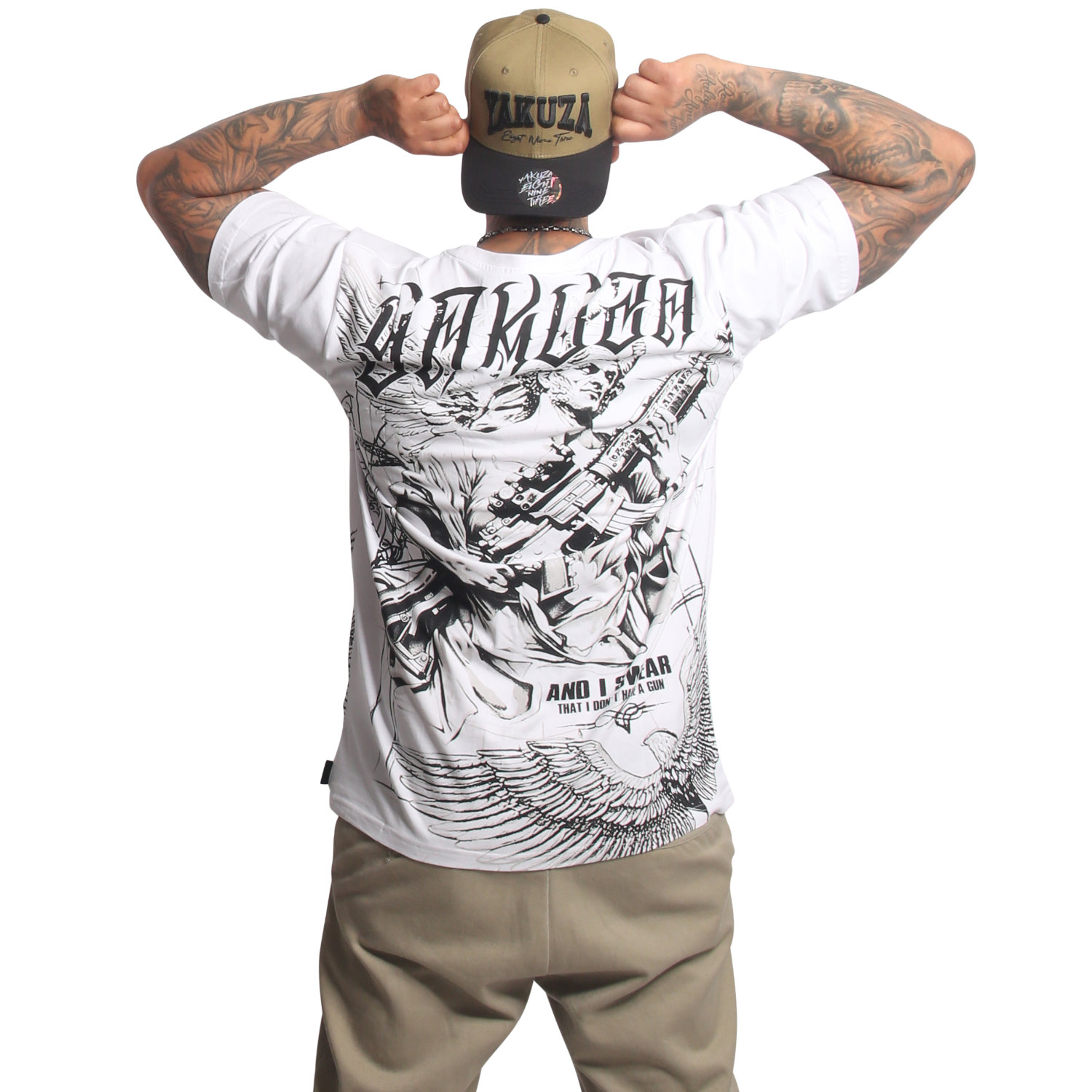 Yakuza pánské tričko Swear Regular T-Shirt white 5XL