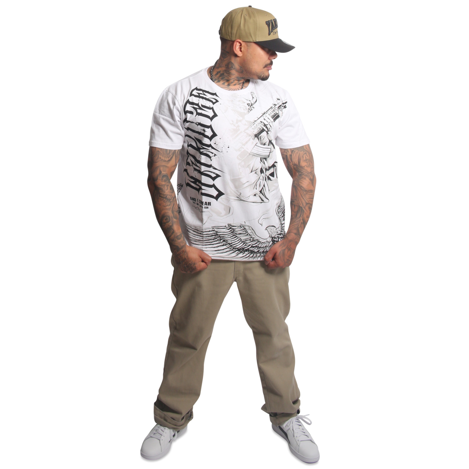 Yakuza pánské tričko Swear Regular T-Shirt white 5XL