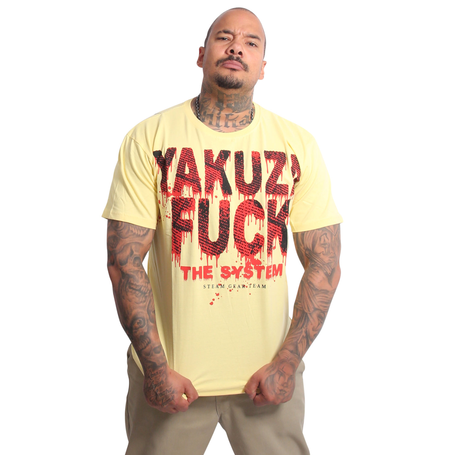 Yakuza pánské tričko Eagle Regular T-Shirt pale/bananas 3XL