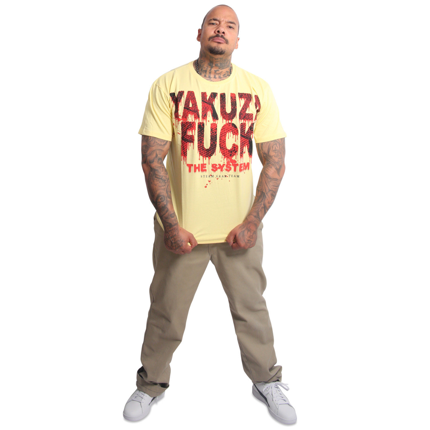 Yakuza pánské tričko Eagle Regular T-Shirt pale/bananas 3XL