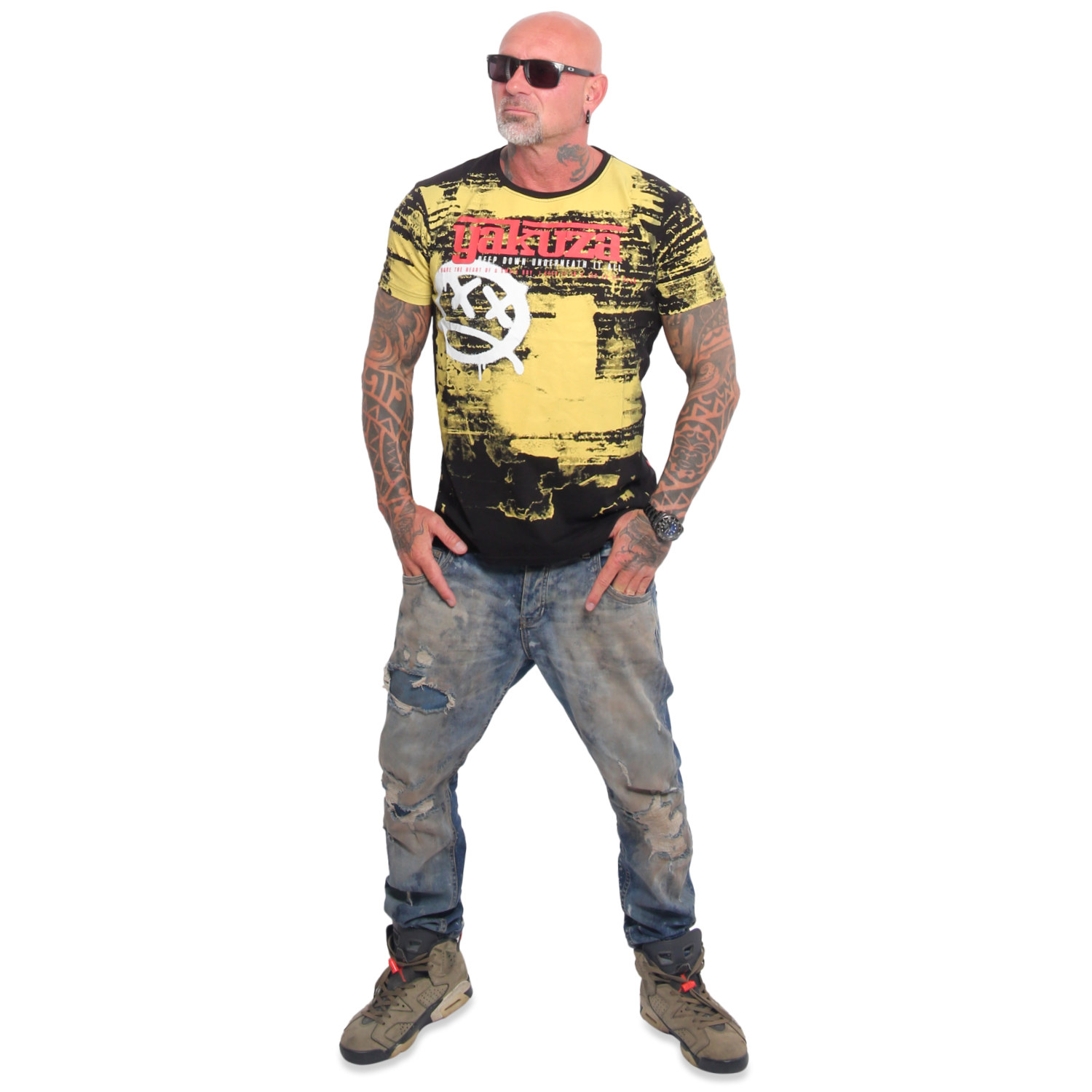 Yakuza pánské tričko Deep Down Allover Regular T-Shirt black L