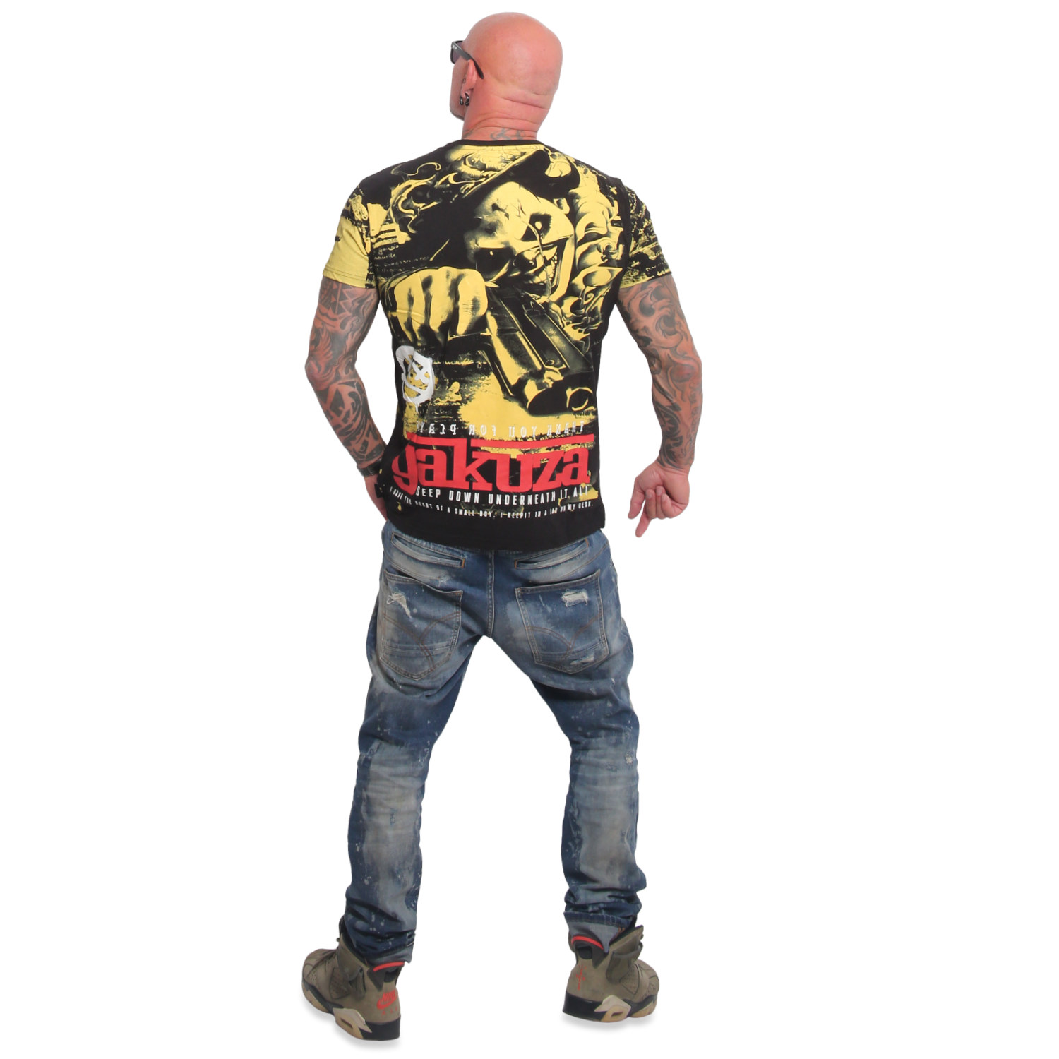 Yakuza pánské tričko Deep Down Allover Regular T-Shirt black L