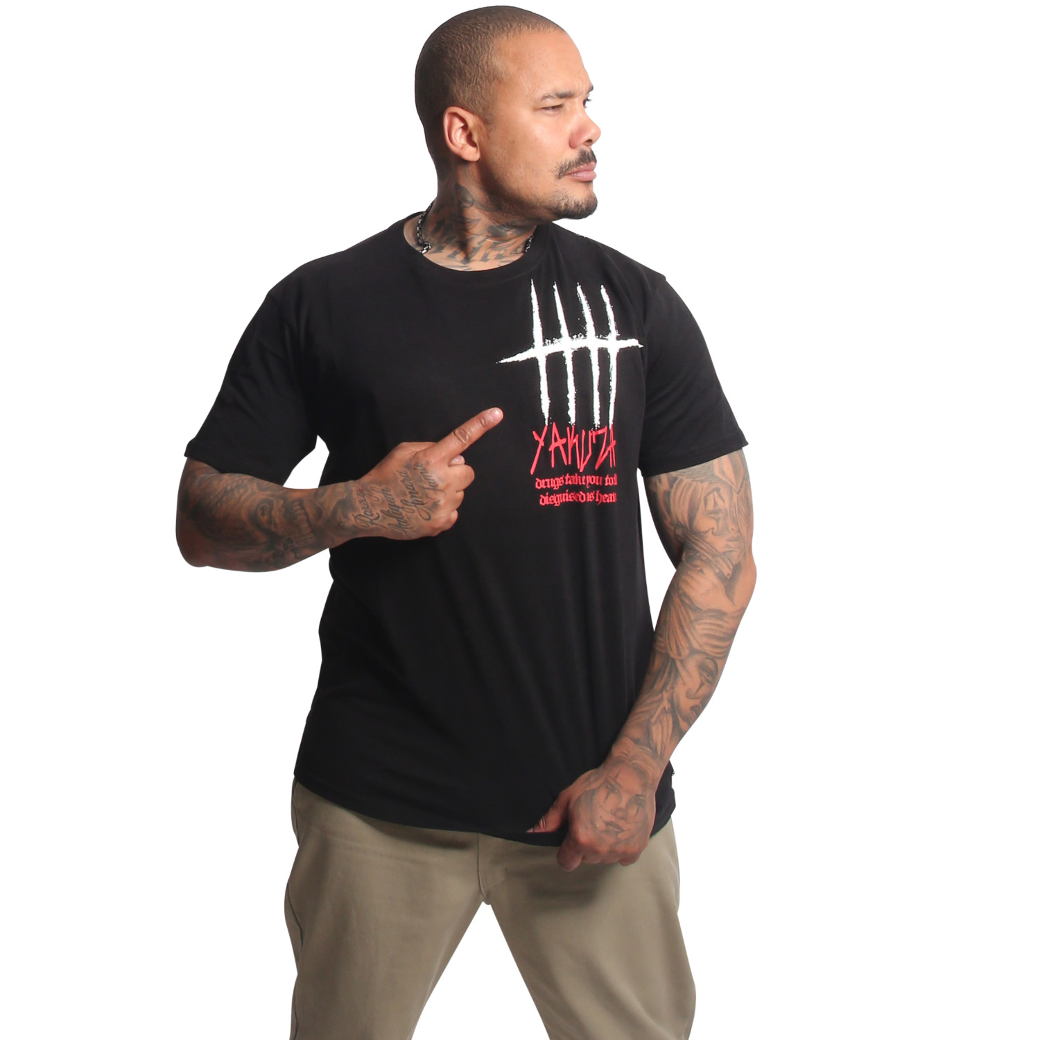 Yakuza pánské tričko Disguised Regular T-Shirt black L