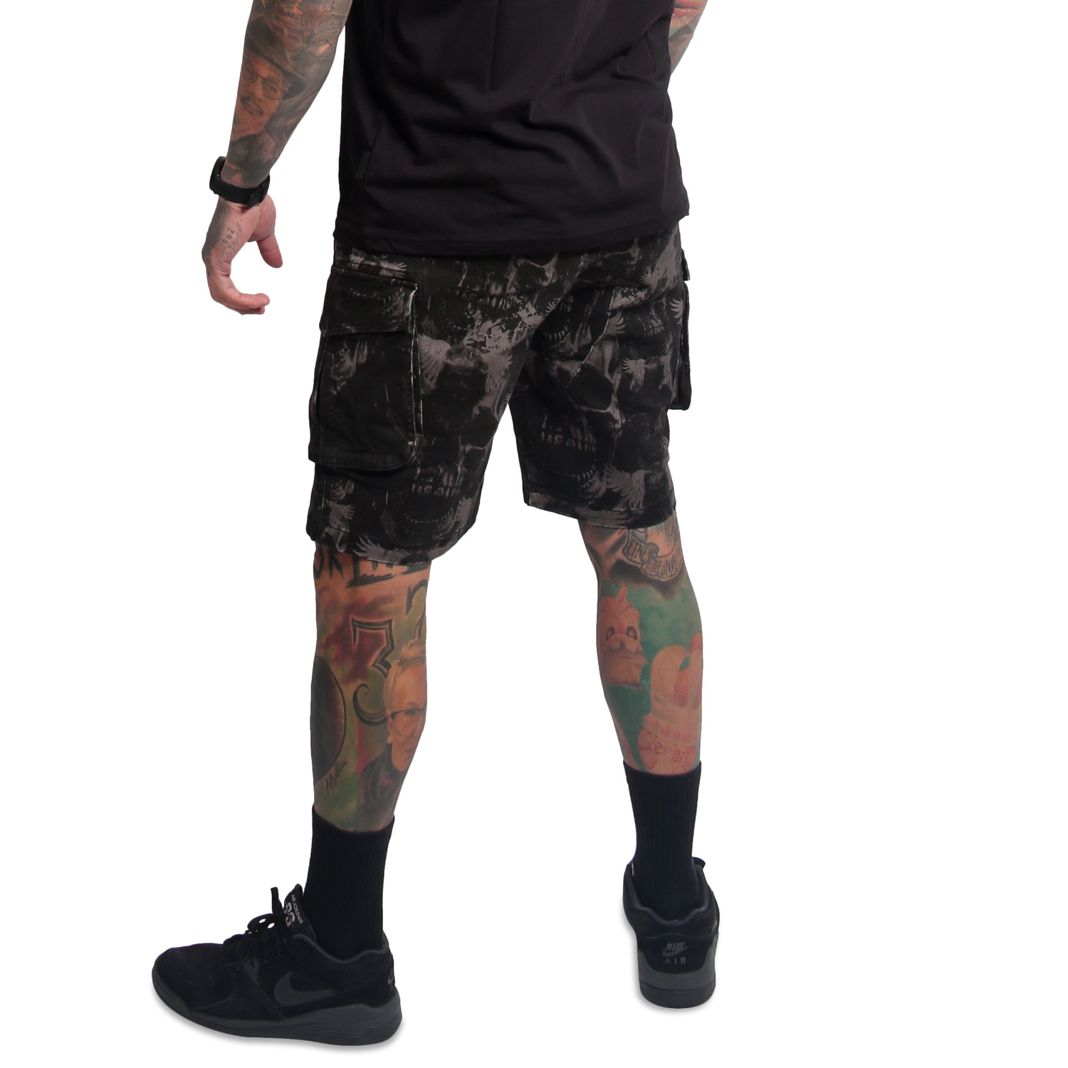 Yakuza pánské cargo šortky Rockstarz Cargo Shorts black