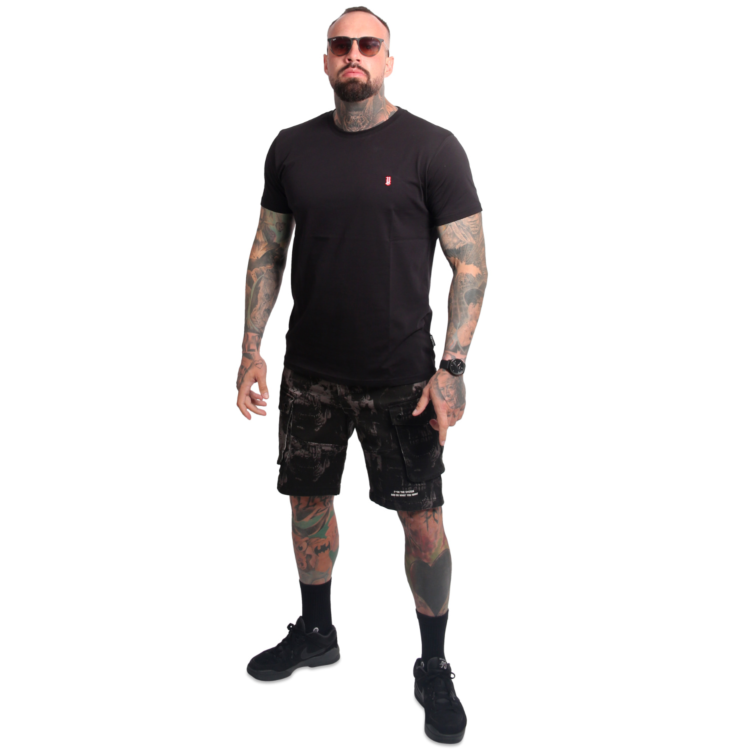 Yakuza pánské cargo šortky Rockstarz Cargo Shorts black