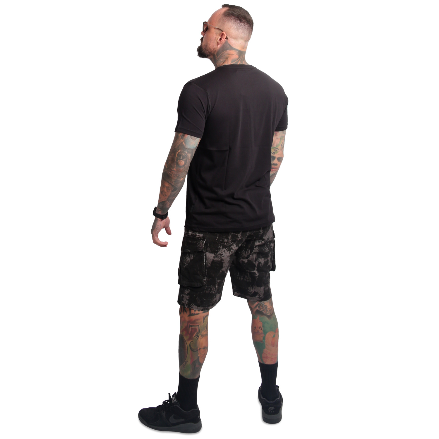 Yakuza pánské cargo šortky Rockstarz Cargo Shorts black